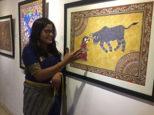 Mithila art with a message