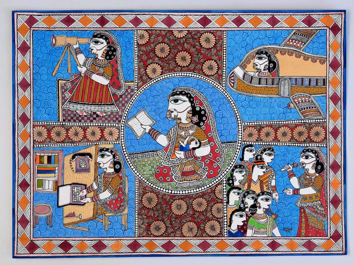 Modern Mithila art that bares injustice