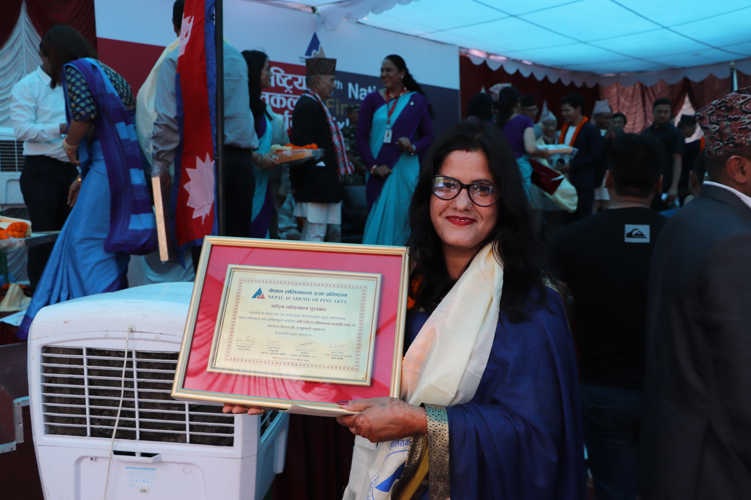 Artist Ranju Yadav with National Fine Art Award-2019